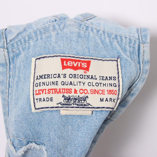 Levi's White Tab salopette di jeans denim taglia 10y bambino