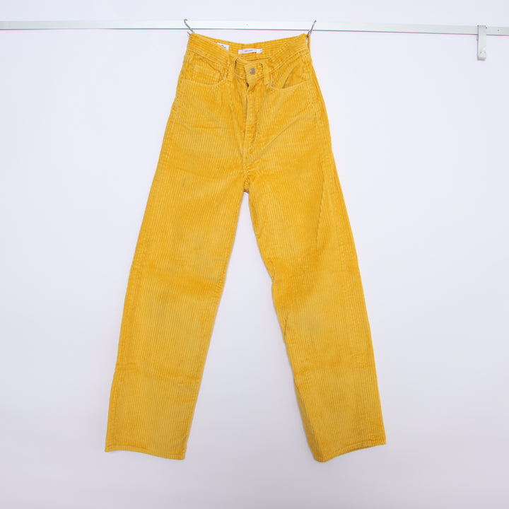 Levi's x The Simpson High Loose Jeans in Velluto Giallo W25 L31 Donna