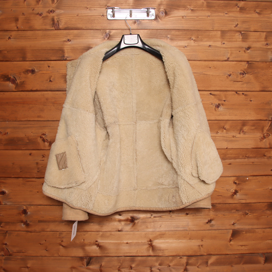 Montone vintage beige taglia 48 uomo