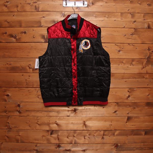 NFL Washington Redskins gilet vintage nero taglia XL uomo