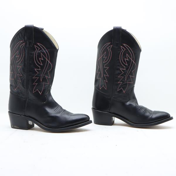 Old West stivali cowboy nero in pelle donna