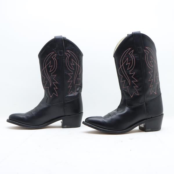 Old West stivali cowboy nero in pelle donna