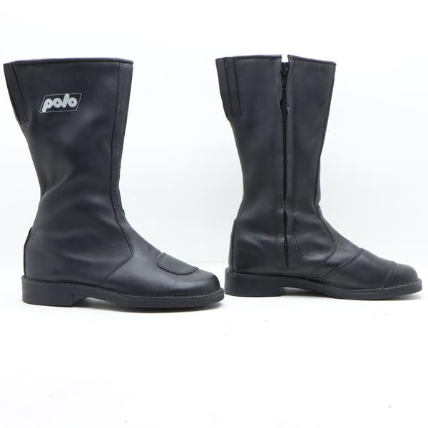 Polo Vintage stivaletto da moto nero in pelle numero 38 donna