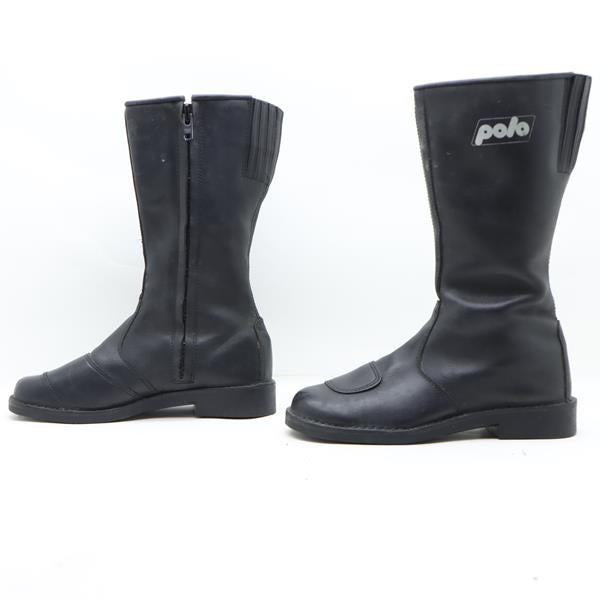 Polo Vintage stivaletto da moto nero in pelle numero 38 donna