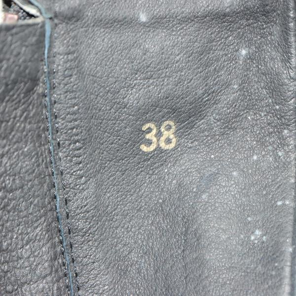 Polo Vintage stivaletto da moto nero in pelle numero 38 donna