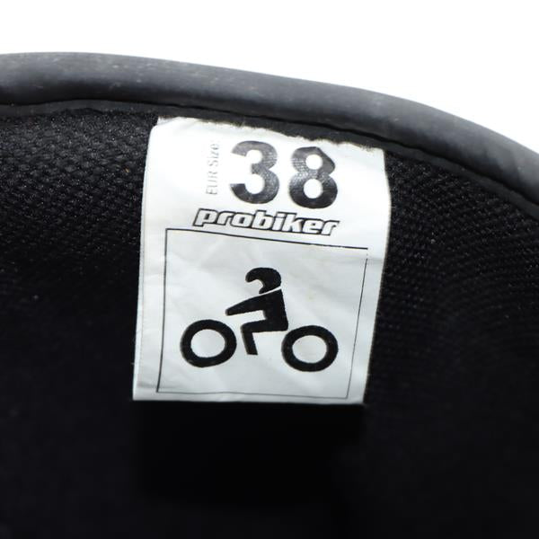 Probiker stivaletto da moto nero in tessuto e pelle numero 38 donna