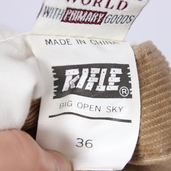 Rifle Big Open Sky salopette di jeans beige W36 uomo