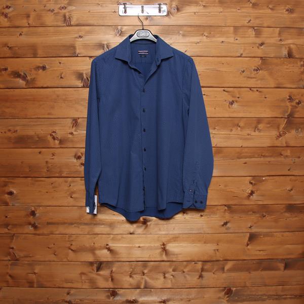 Tommy Hilfiger camicia blu a pois taglia 41 uomo