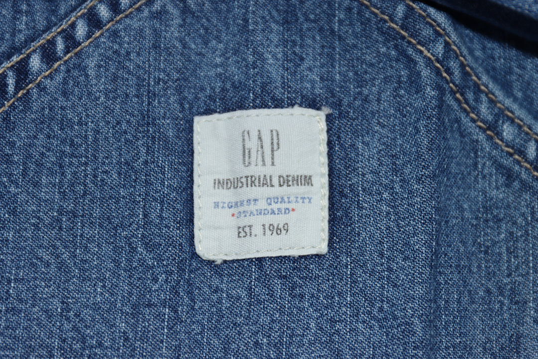 Gap Salopette di Jeans Denim Taglia L Unisex