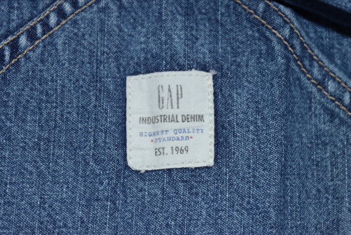 Gap Salopette di Jeans Denim Taglia L Unisex