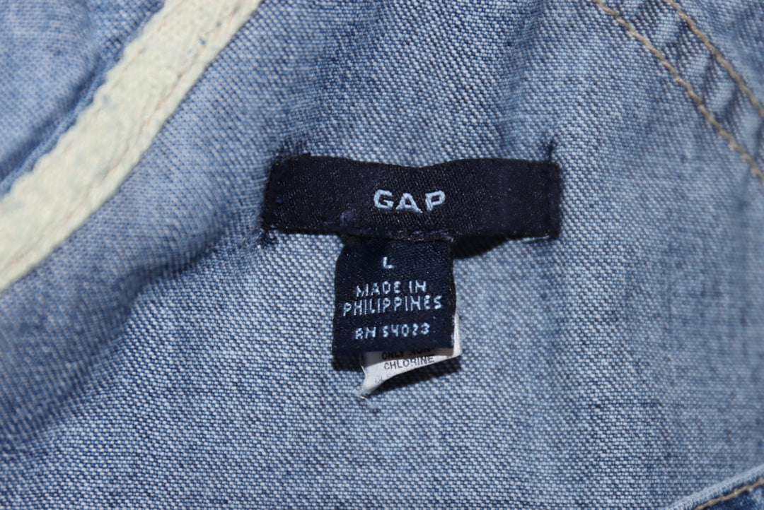 Gap Salopette di Jeans Denim Taglia L Unisex