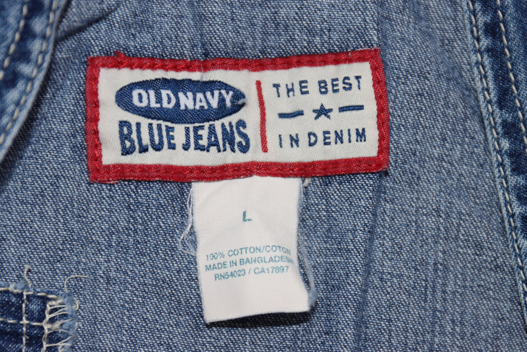 Old Navy Slim Fit Salopette di Jeans Denim Taglia L Unisex