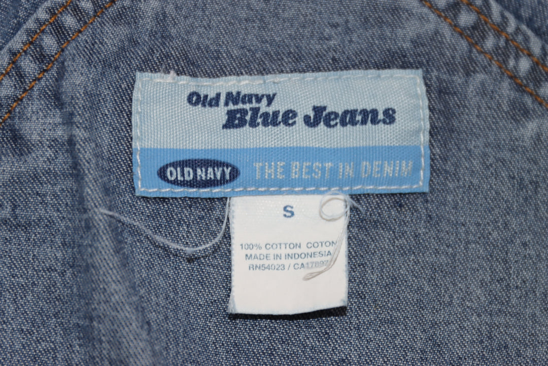 Old Navy Salopette di Jeans Denim Taglia S Unisex