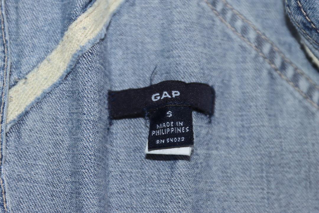 Gap Salopette di Jeans Denim Taglia S Unisex