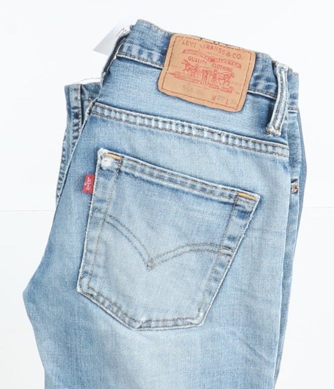 Levi's 516 Flare Bootcut W28 L34 Denim Unisex Vita Alta