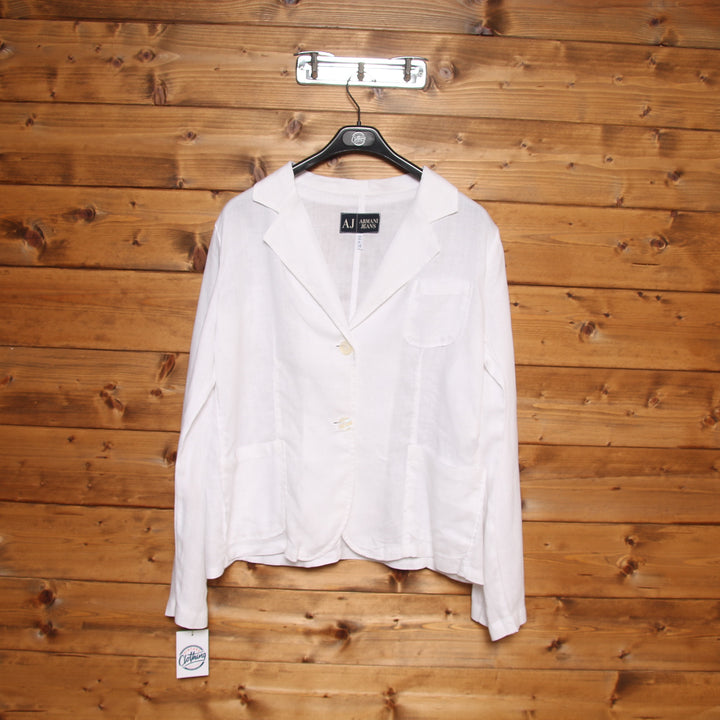 Armani Jeans Giacca Bianco Taglia 48 Donna