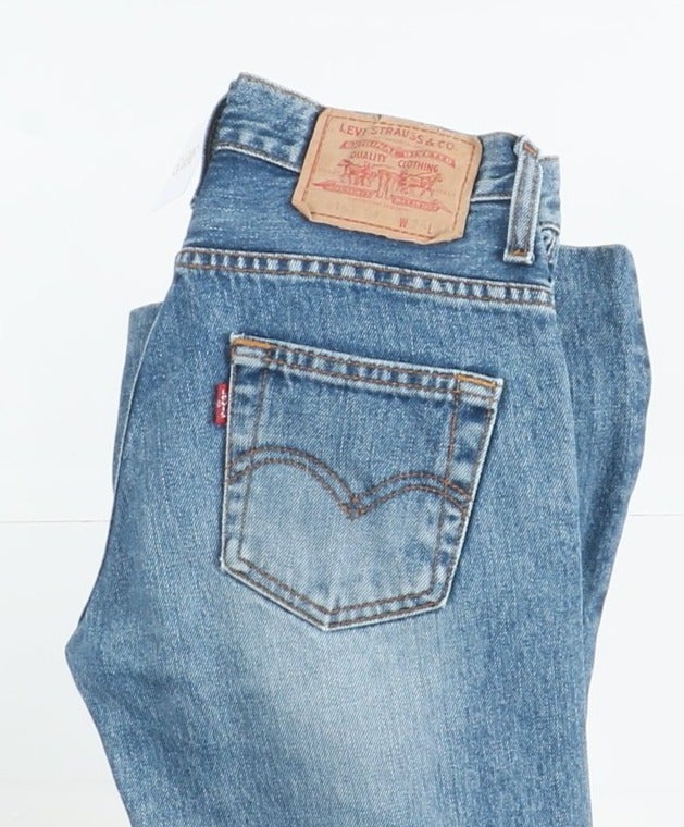 Levi's 516 Flare Bootcut W26 L34 Denim Unisex Vita Alta