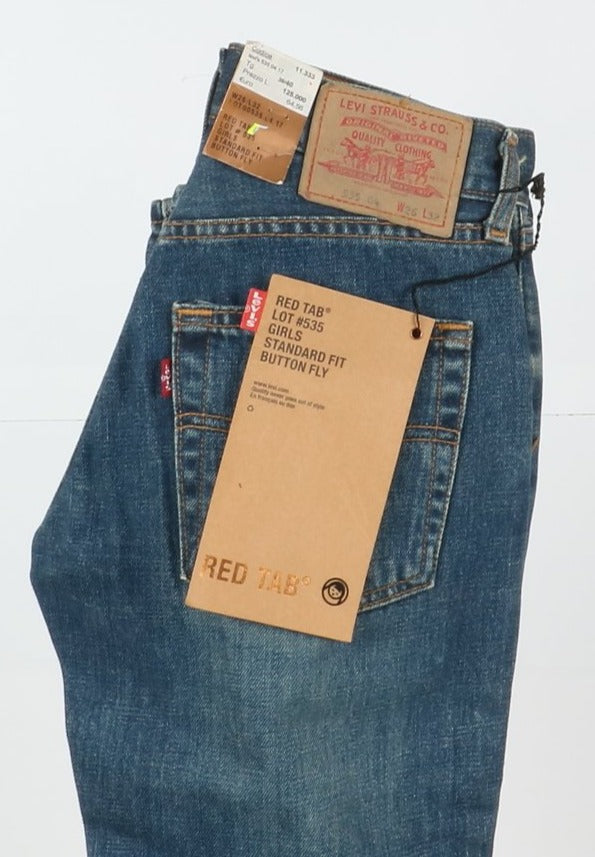 Levi's 535 Standard Fit Jeans W26 L32 Denim Donna Vita Alta Dead Stock* w/Tags