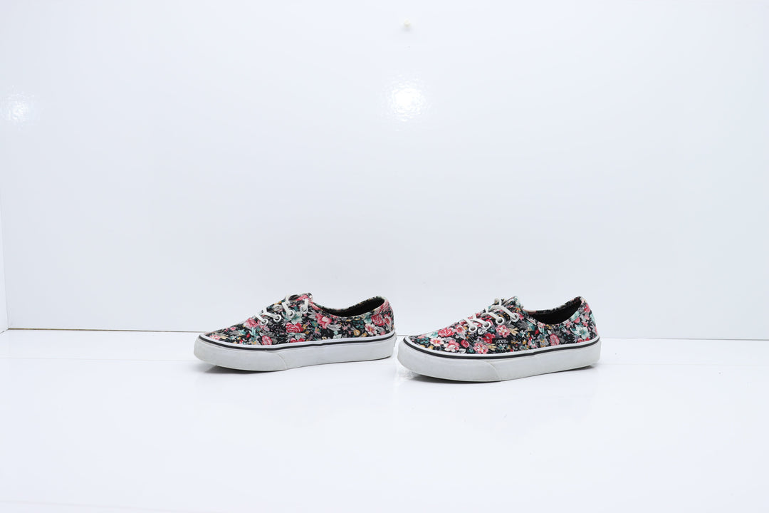 Vans Authentic Basse Nero a Fiori Eur 36 Unisex