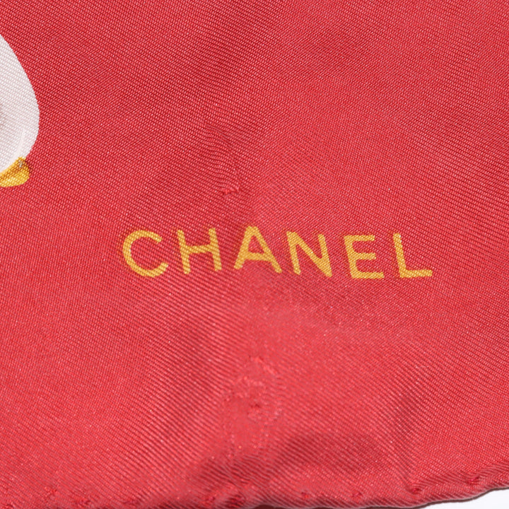 Chanel Foulard Usato Donna Rosso Vintage