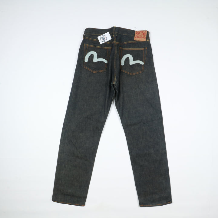 Evisu Jeans Selvedge Rivets Borchie W36 Denim Uomo Vita Alta Dead Stock*