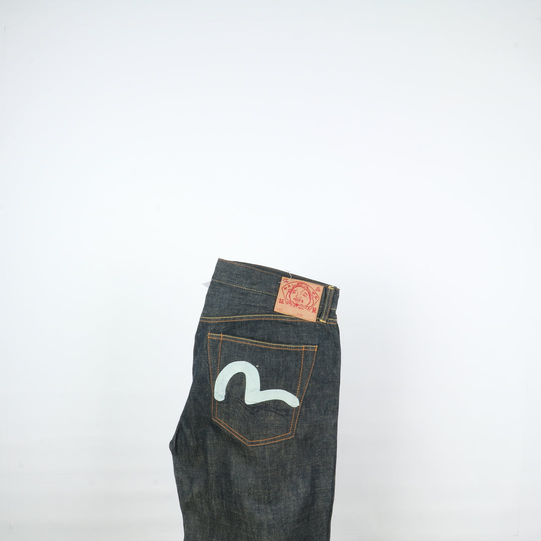 Evisu Jeans Selvedge Rivets Borchie W36 Denim Uomo Vita Alta Dead Stock*