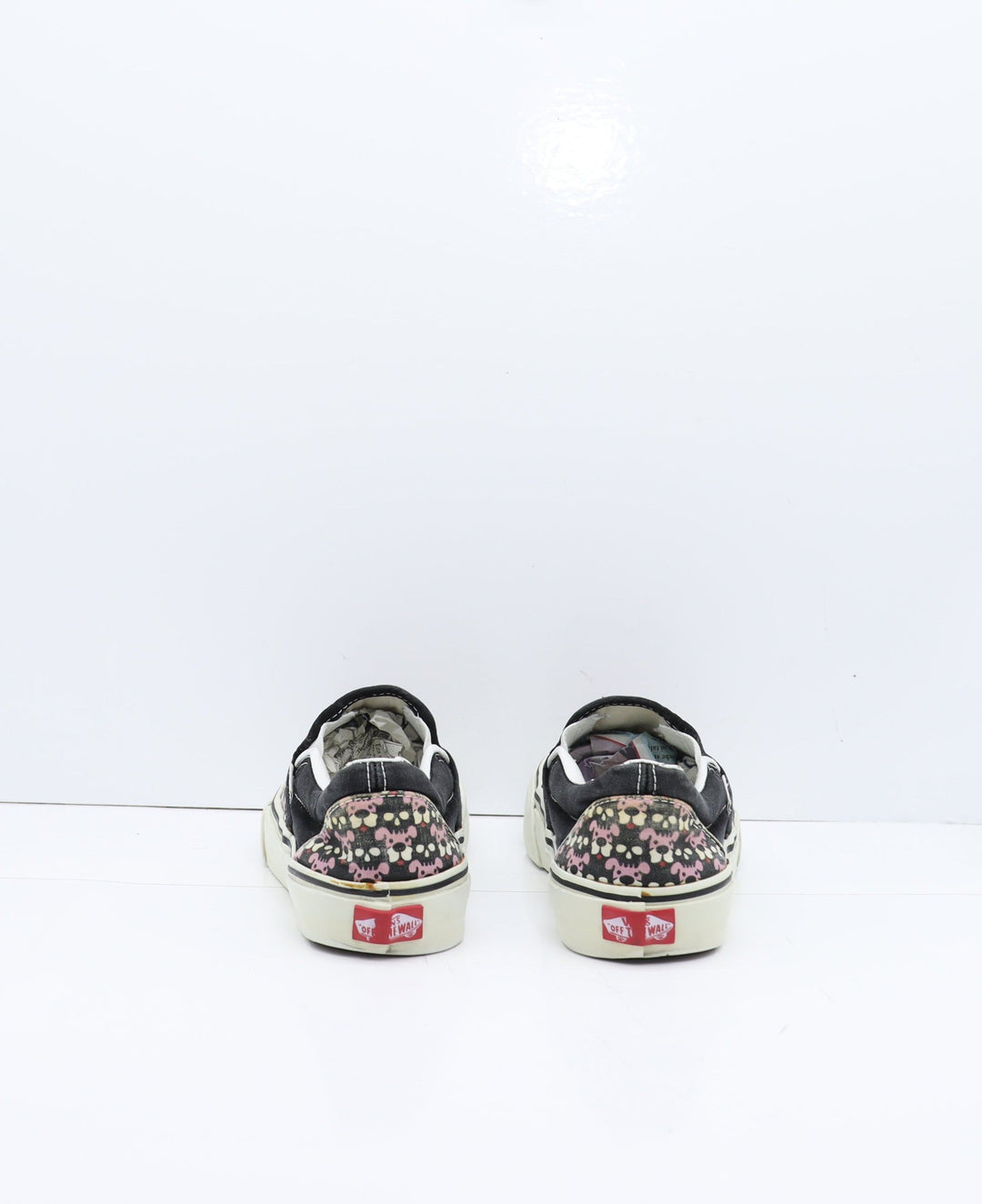 Vans Slip On Basse Nero e Rosa Skull Puppies Eur 38 Unisex