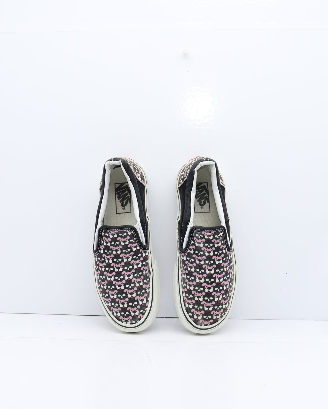 Vans Slip On Basse Nero e Rosa Skull Puppies Eur 38 Unisex