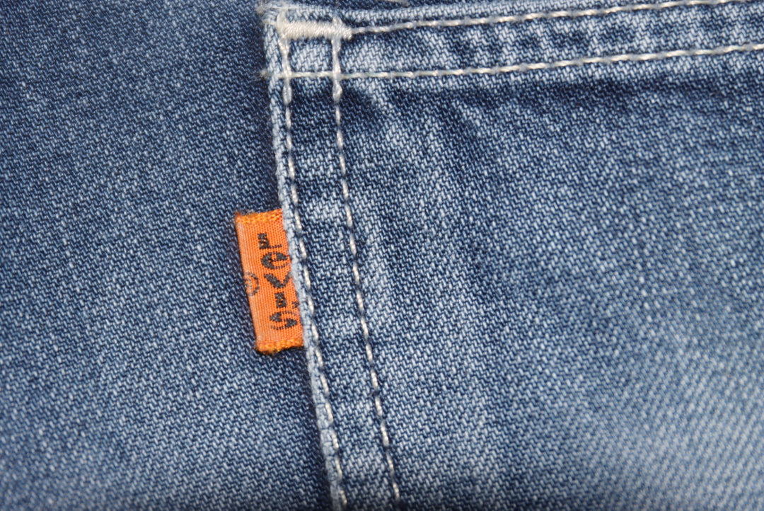 Levi's 673 Work Orange Tab Jeans Denim W28 L32 Unisex