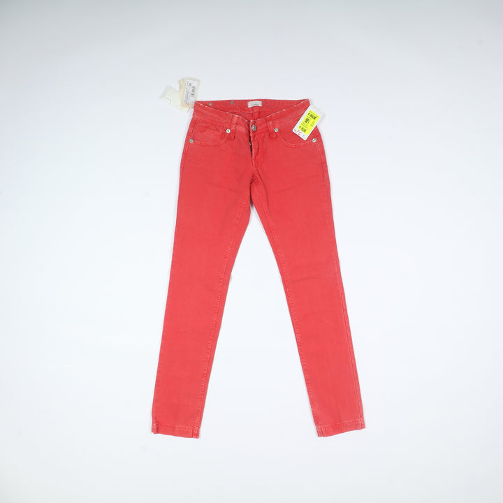 Pinko Dipelta Jeans Rosso W26 Donna Deadstock w/Tags