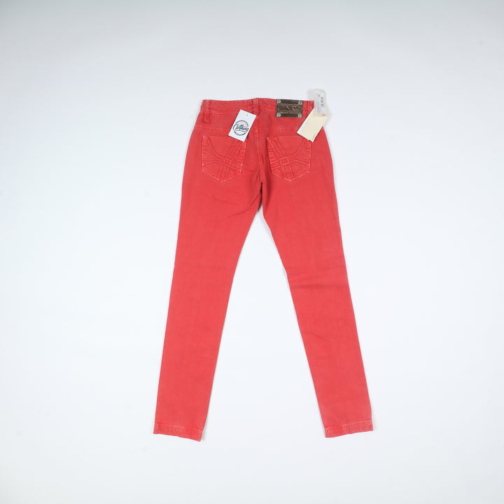 Pinko Dipelta Jeans Rosso W26 Donna Deadstock w/Tags