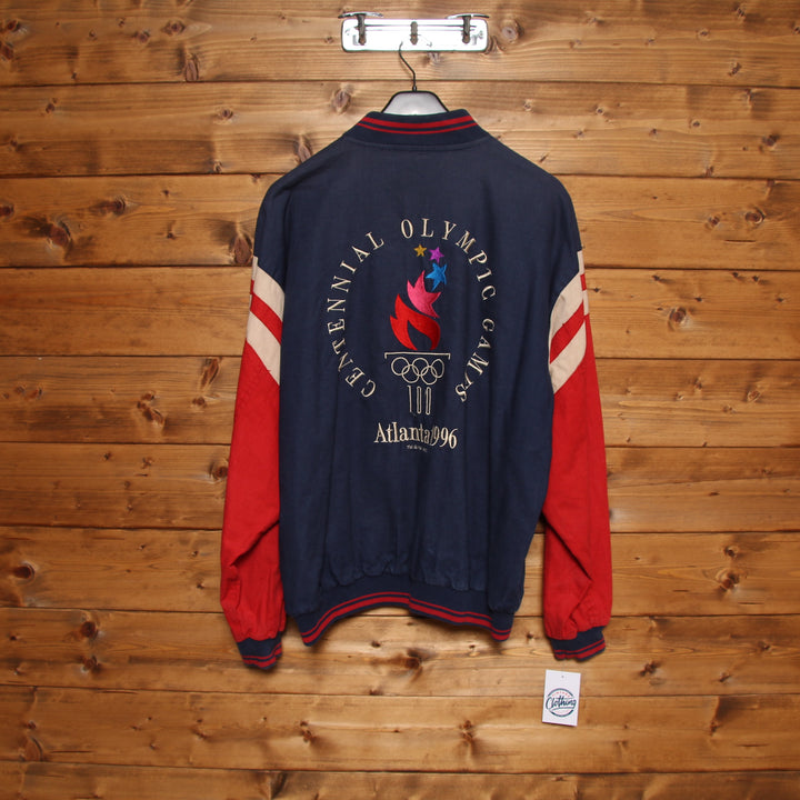 Centennial Olympic Games Atlanta 1996 USA Giacca Vintage 90' Blu e Rosso Taglia M Uomo