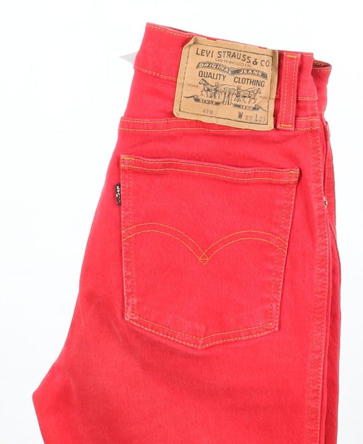 Levi's 498 Mom Fit Stretch Jeans W29 Rosso Donna