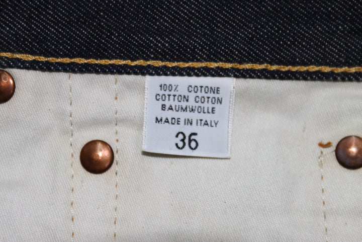 Evisu Jeans Selvedge Rivets Borchie W36 Denim Uomo Vita Alta Dead Stock*