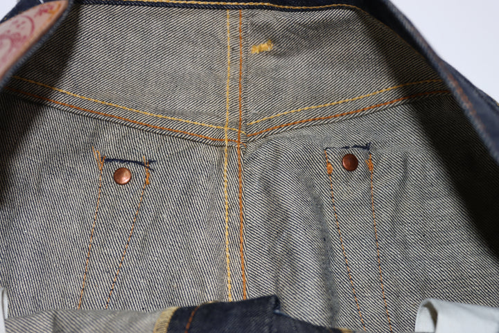 Evisu Jeans Selvedge Rivets Borchie W36 Denim Uomo Vita Alta Dead Stock*