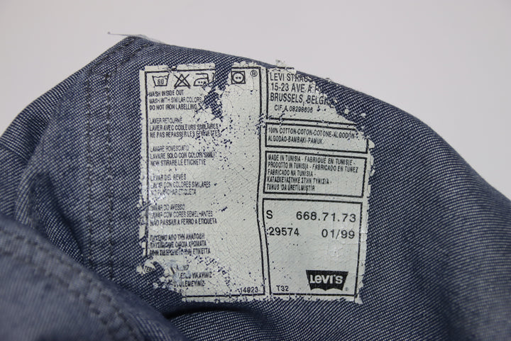 Levi's All Duty Salopette di Jeans Vintage Denim Taglia S Unisex