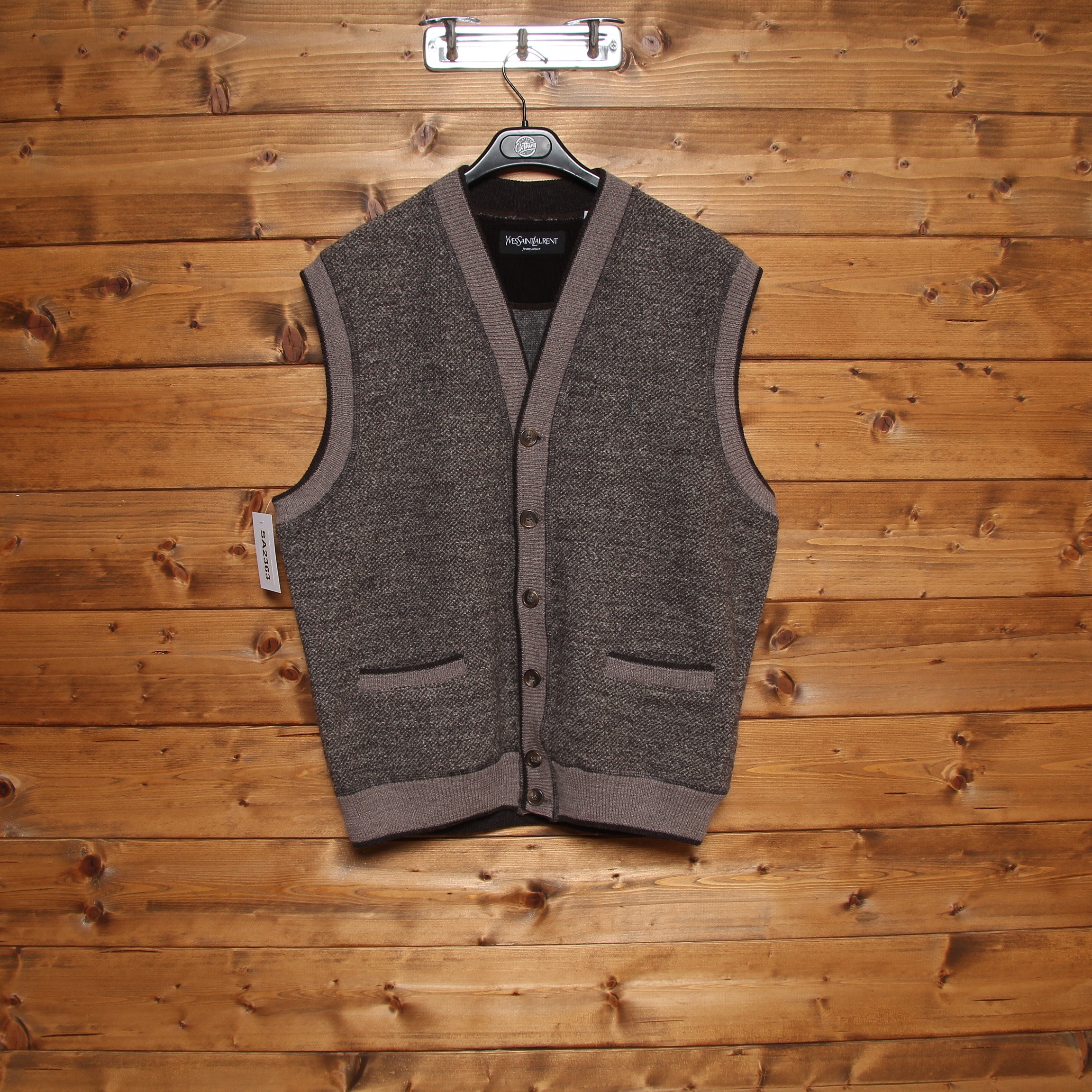 Yves Saint Laurent Gilet Grigio Taglia L Uomo – Vintage Clothing Shop