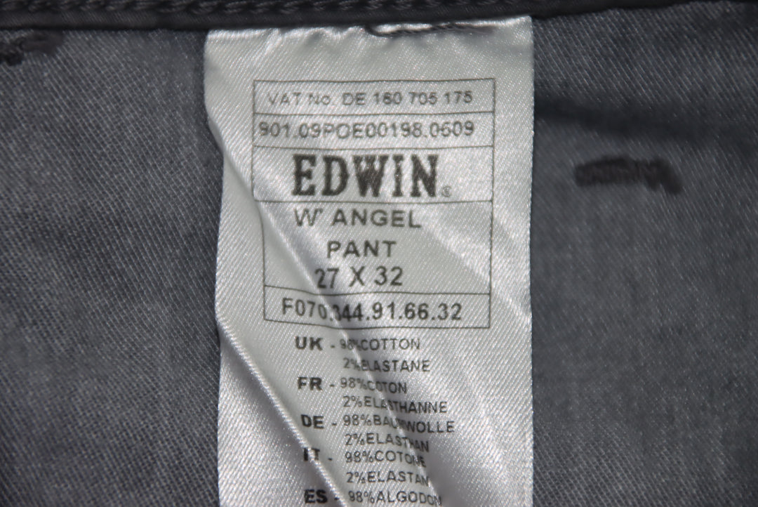 Edwin W Angel Jeans Vintage Grigio Taglia W27 L32 Donna