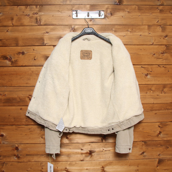 Levi's 71500 Sherpa White Tab Giacca di Velluto Beige Taglia L Unisex