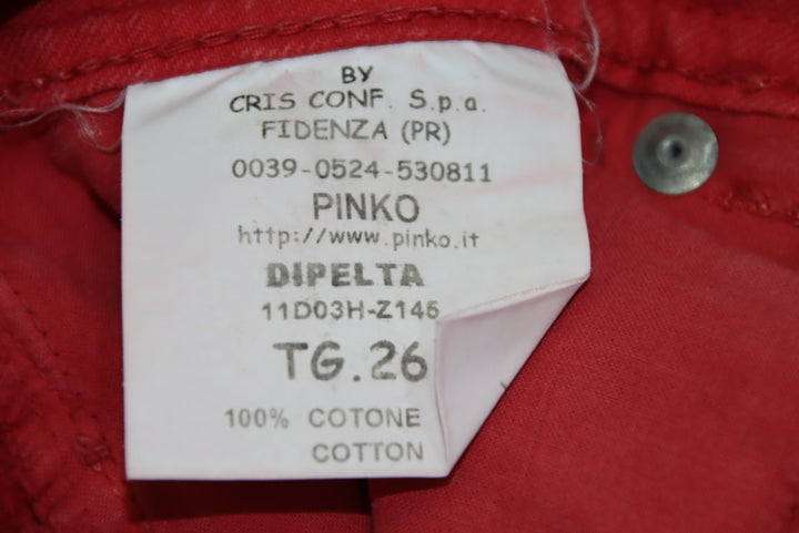 Pinko Dipelta Jeans Rosso W26 Donna Deadstock w/Tags