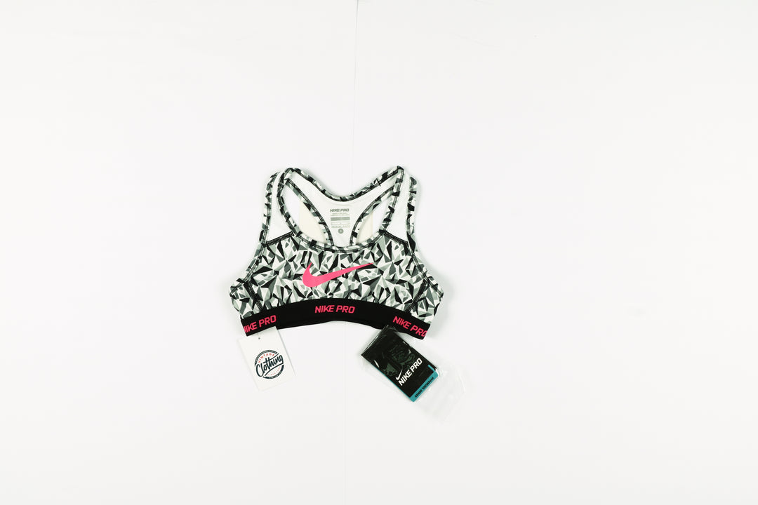 Reggiseno Sportivo Nike Running Bianco e Nero Taglia S 8/10y Bambino w/Tags