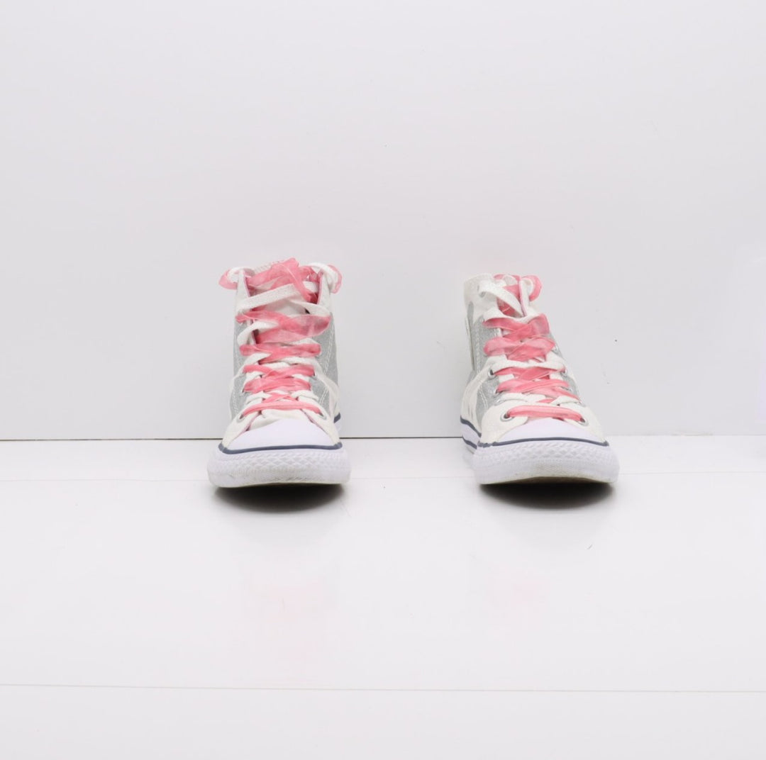 Converse All Star Alte Bianche con Cuori Eur 36 Junior