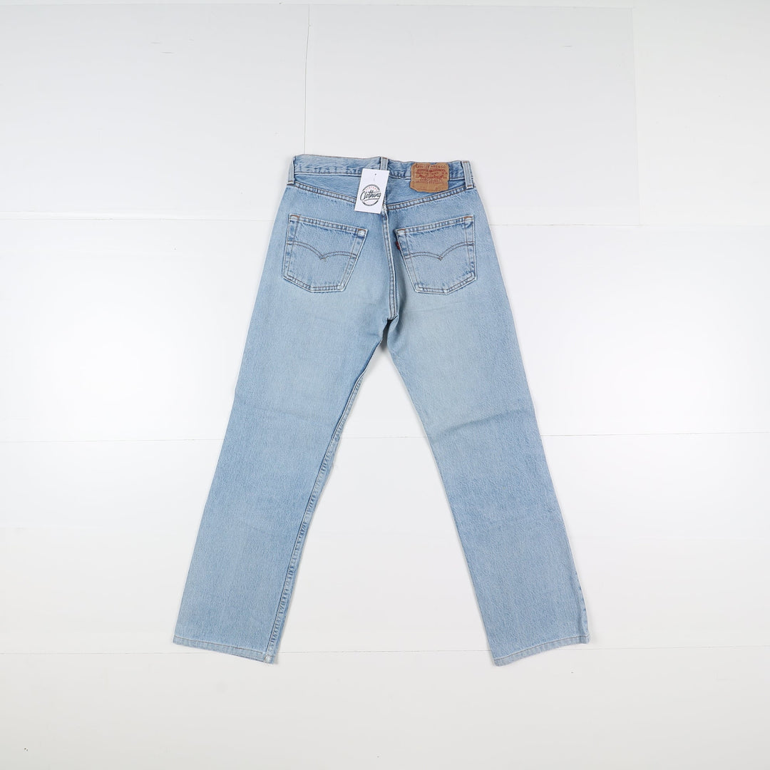 Levi's 501 Custom W29 Denim Strappato Unisex Vita Alta