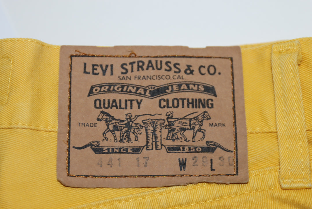 Levi's 441 White Tab Jeans Giallo W29 L30 Unisex