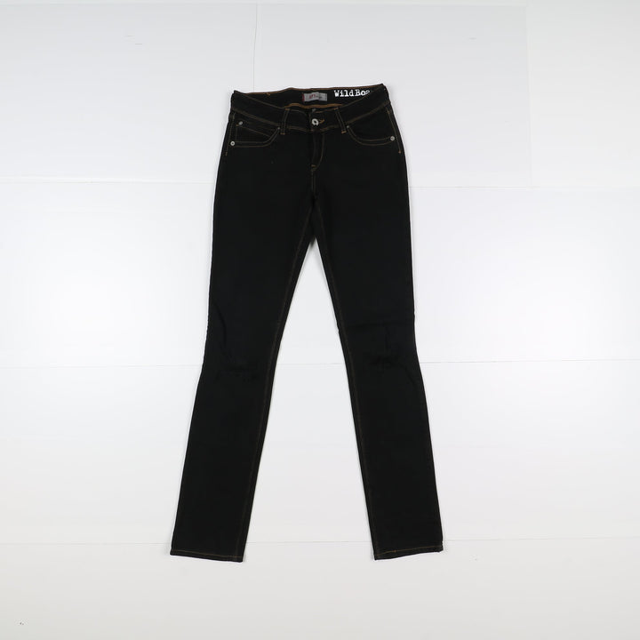 Levi's 571 Slim Fit W30 L34 Nero Donna Vita Bassa