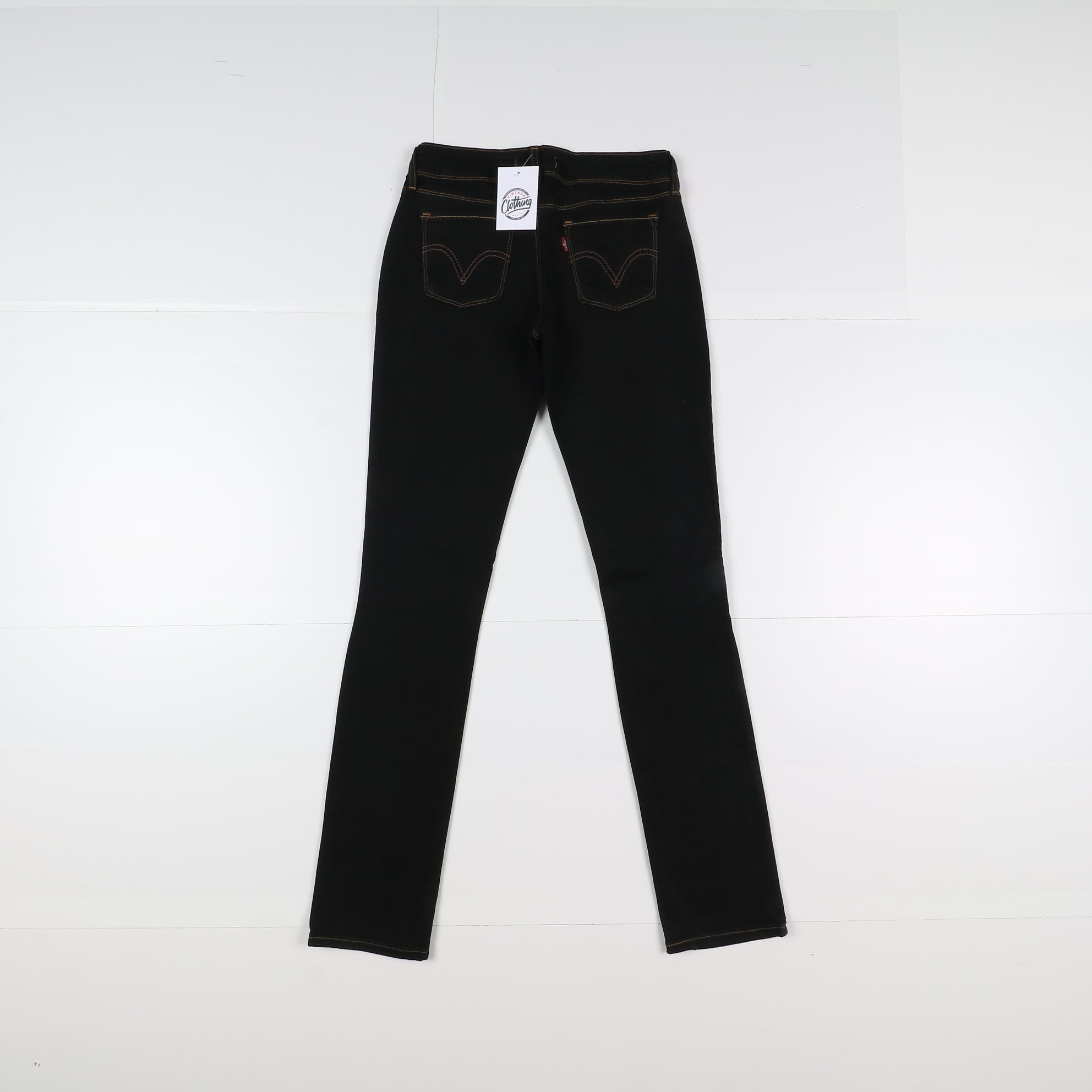 Levi s 571 Slim Fit W30 L34 Nero Donna Vita Bassa