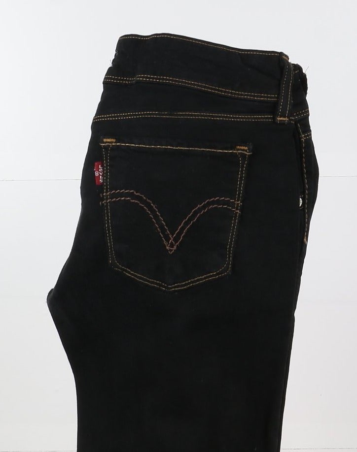 Levi's 571 Slim Fit W30 L34 Nero Donna Vita Bassa