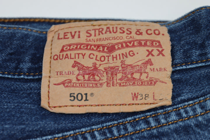 Levi's 501 Rework Custom Jeans Denim Strappato W38 Uomo