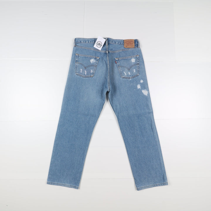 Levi's 501 Custom W38 Denim Strappato Uomo Vita Alta