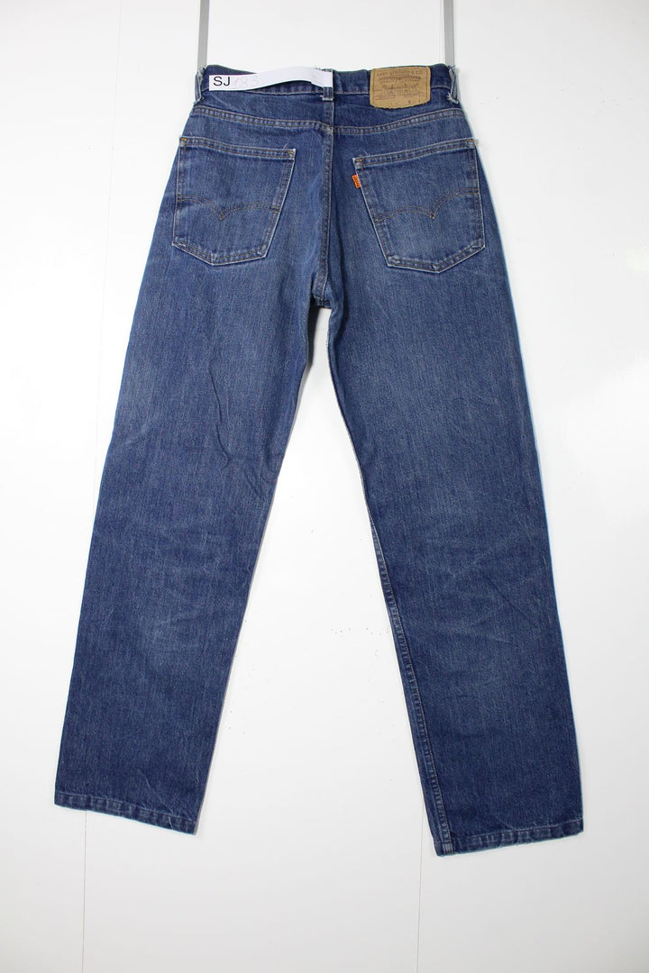 Levi's 505 Orange Tab Denim W32 L36 Made In USA Jeans Vintage